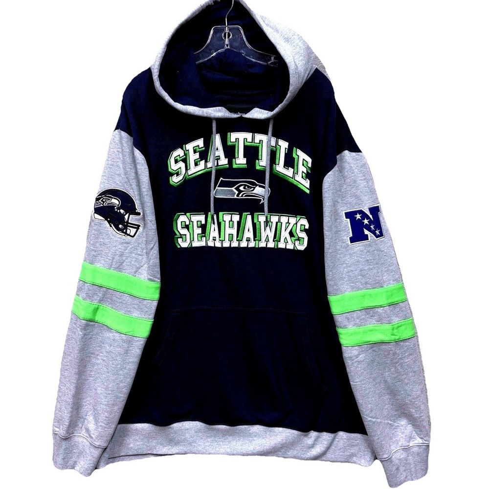 Seattle Seahawks Men's G-III Hoodie Size 3XL Navy Blue Gray Super Bowl Champs